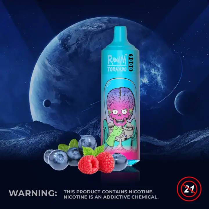 FUMOT RANDM TORNADO 9000 PUFFS — BLUEBERRY RASPBERRY