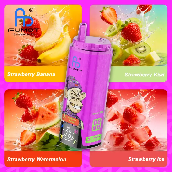 FUMOT ECO 4IN1 80000 PUFFS — Strawberry Banana & Strawberry Kiwi & Strawberry Watermelon & Strawberry Ice