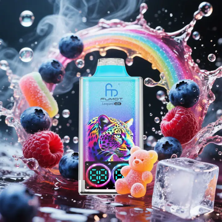 FUMOT LEOPARD 40000 PUFFS — Blue Razz Gummy Bear