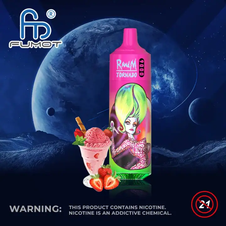 FUMOT RANDM TORNADO 9000 PUFFS — Strawberry Cream