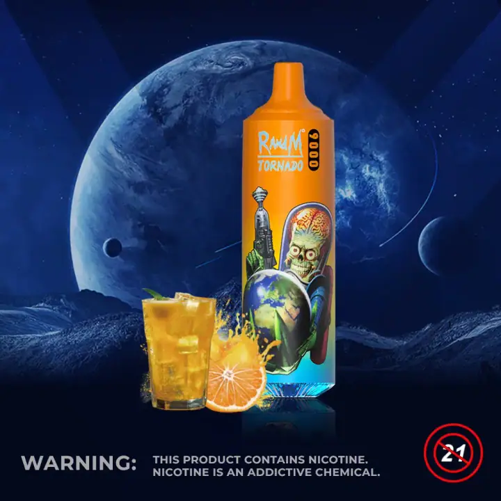 FUMOT RANDM TORNADO 9000 PUFFS — Orange Soda
