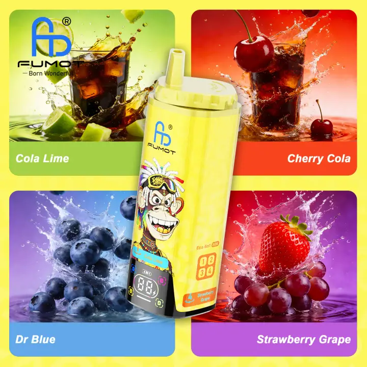FUMOT ECO 4IN1 80000 PUFFS — Cola Lime & Cherry Cola & Dr Blue & Strawberry Grape