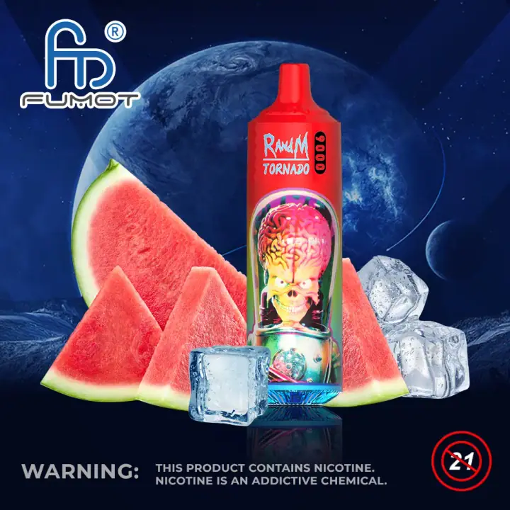FUMOT RANDM TORNADO 9000 PUFFS — WATERMELON ICE