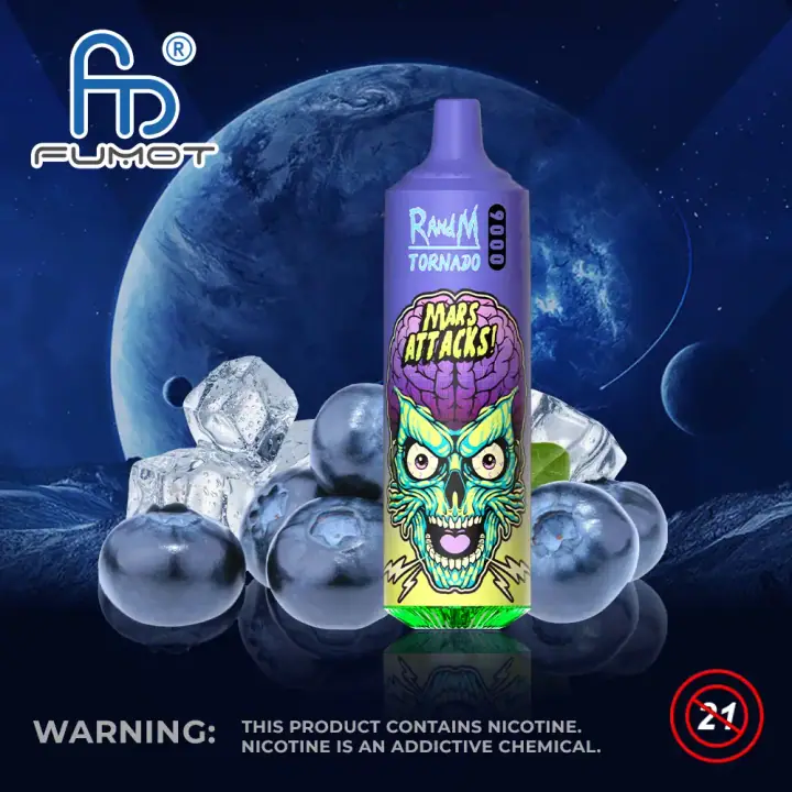 FUMOT RANDM TORNADO 9000 PUFFS — BLUEBERRY ICE